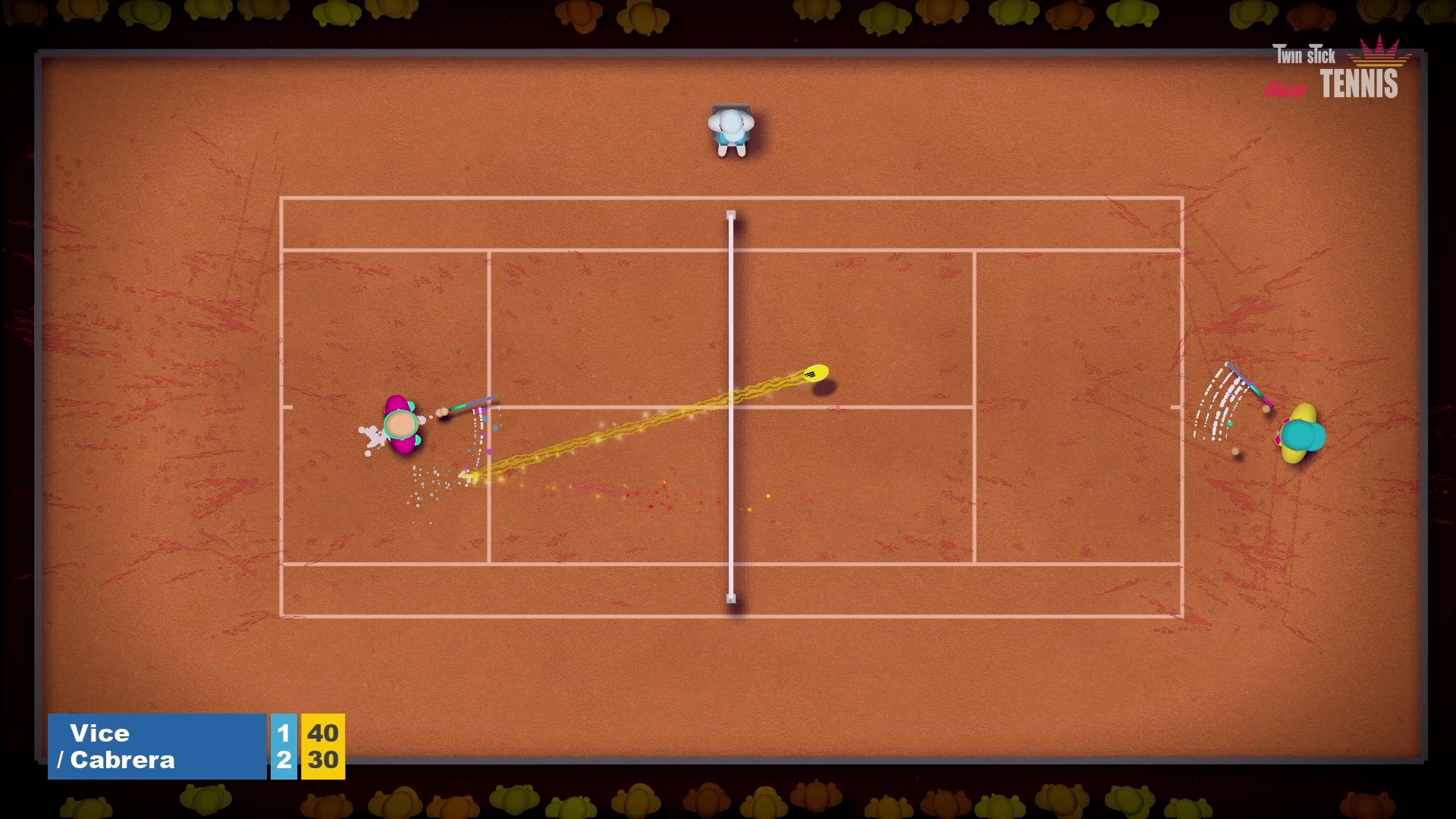 twin stick tennis clay volley winner screenshot