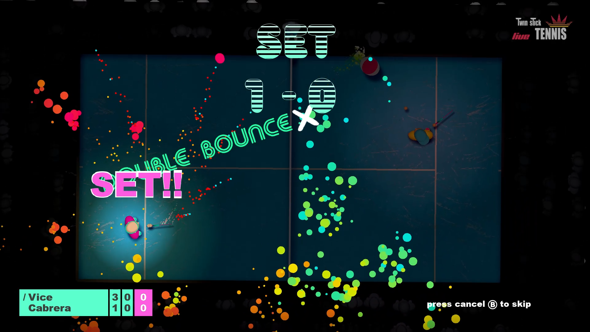 twin stick tennis set won padel screenshot