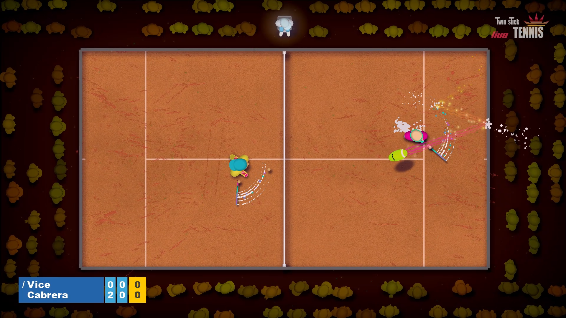 twin stick tennis padel action screenshot