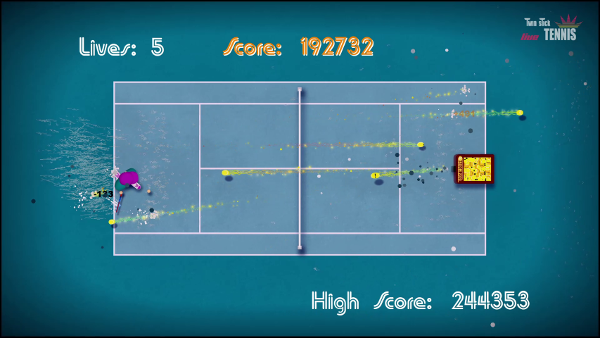 twin stick tennis ball canon screenshot